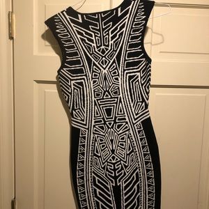 Black and White Patterned Dress